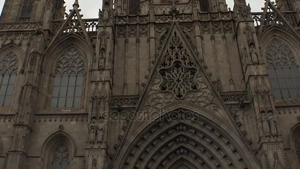 Gothic Quarter of Barcelona. Spain. — Stock Video