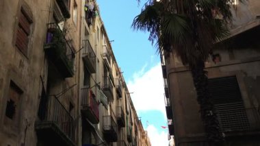 Kirli sokaklar, Barcelona gecekondu. İspanya.