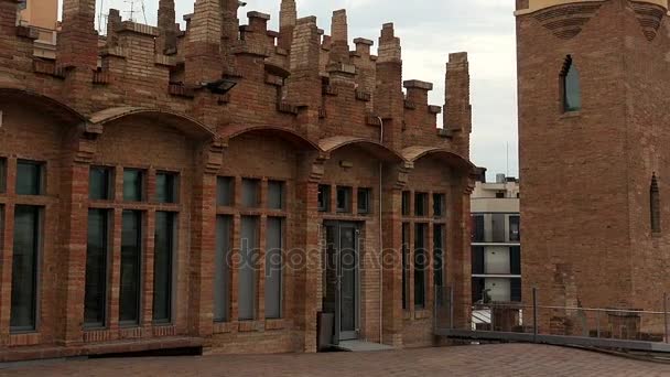 Caixaforum Museum, Casaramona. Barcelona, Spain. — Stok video