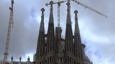 Barcelona'da Sagrada Familia Katedrali. İspanya.