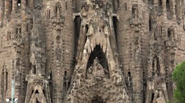 Barcelona'da Sagrada Familia Katedrali. İspanya.