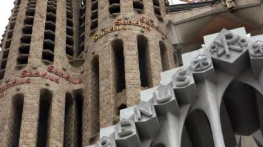 Barcelona'da Sagrada Familia Katedrali. İspanya.