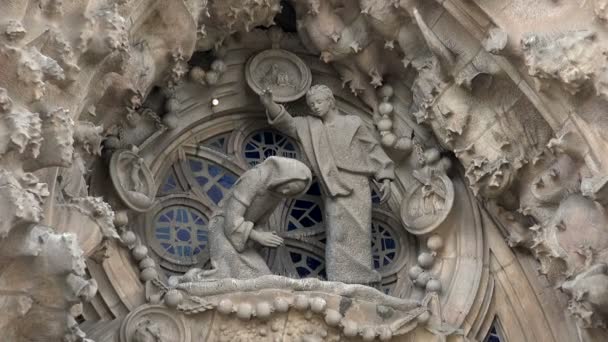 Catedral Sagrada Familia de Barcelona. España . — Vídeo de stock