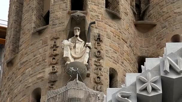Καθεδρικό Sagrada Familia, Βαρκελώνη. Ισπανία. — Αρχείο Βίντεο