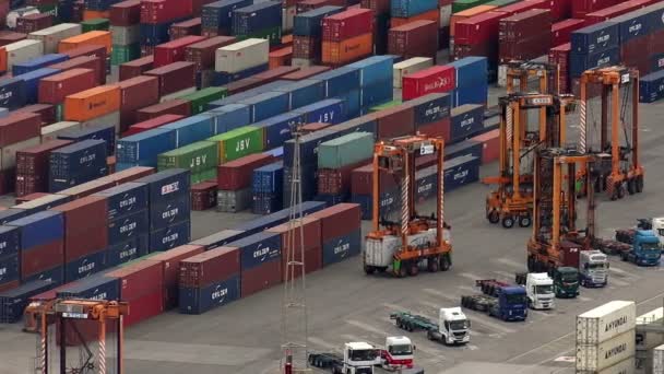 Cargo port. Barcelona, Spanien. — Stockvideo