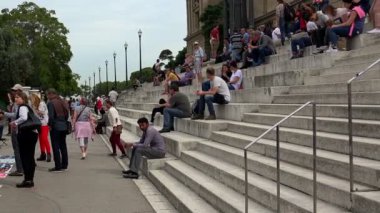 Catalunya Ulusal Müzesi sanat görünümünü. Barcelona, İspanya.