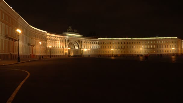 Generalstaben på Palatstorget. Saint-Petersburg. 4k. — Stockvideo