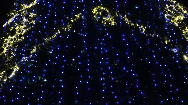 Χριστουγεννιάτικο δέντρο γιρλάντα. 4k. — Αρχείο Βίντεο