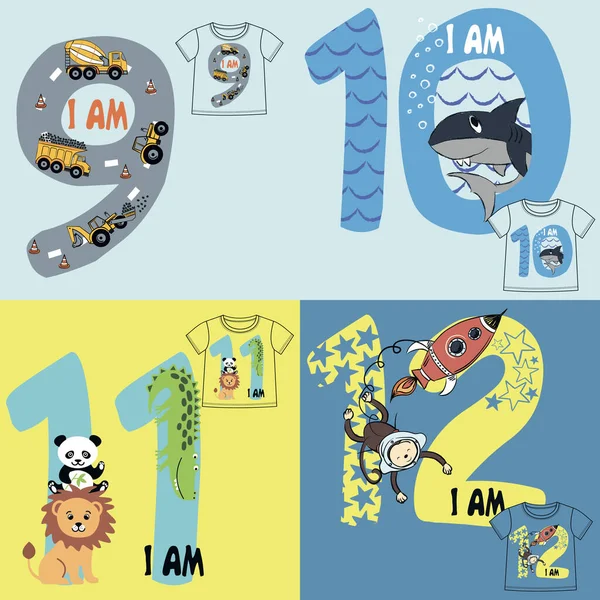 Cool Print Para Camiseta Para Niños — Foto de Stock