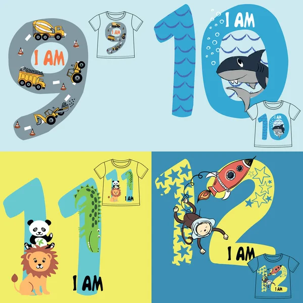 Cool Print Para Camiseta Para Niños —  Fotos de Stock