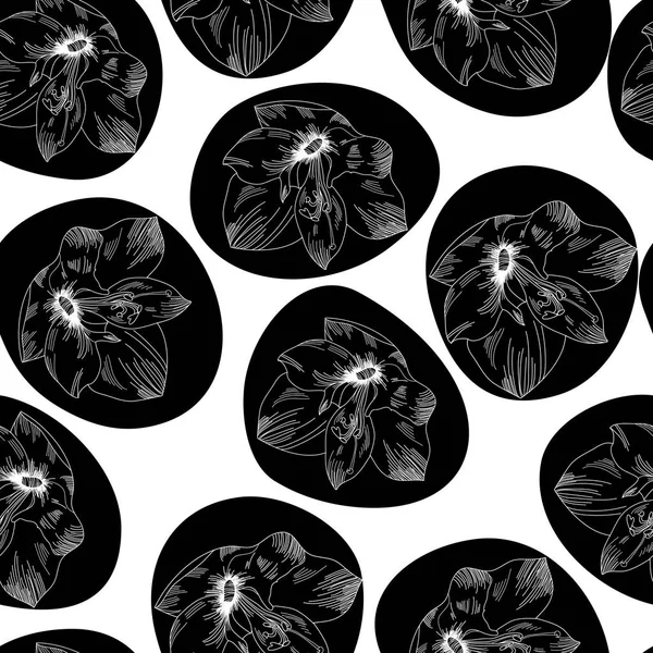 Naadloze zwart-wit textuur — Stockvector