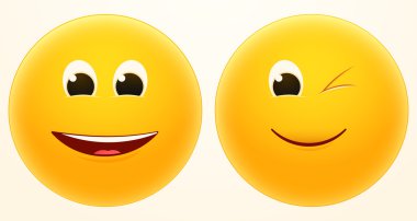 Gülmek ve wink suratlar