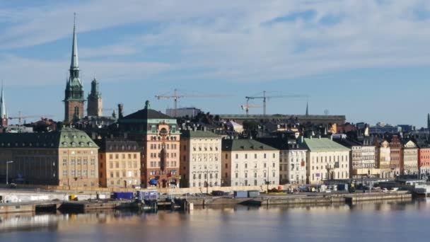 Panorama of Stockholm city — Stock Video