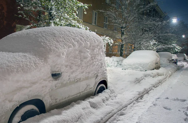 De wegen zijn sneeuw-geblokkeerd — Stockfoto