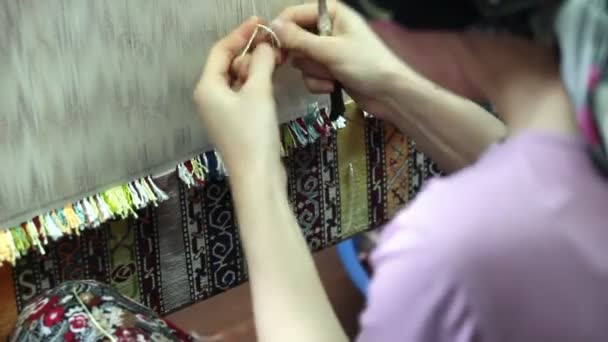 Tapis fabriqué à la main en Turquie — Video