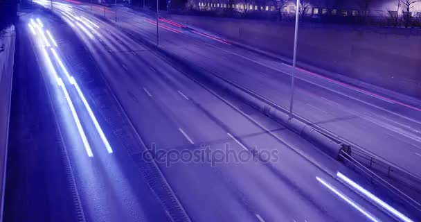 Verkehr auf der Autobahn, Stockholm — Stockvideo