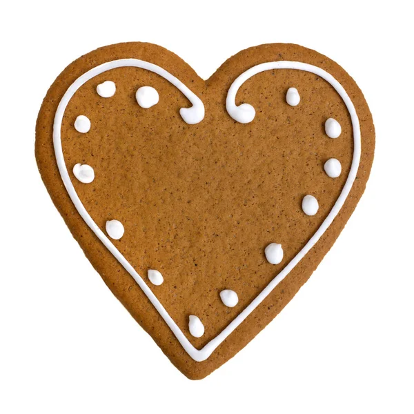 Gingerbread in heart shape — Stock Photo, Image