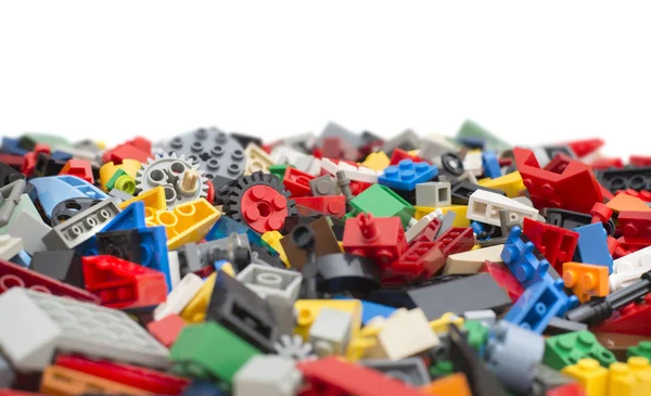 Haufen aus Legosteinen — Stockfoto