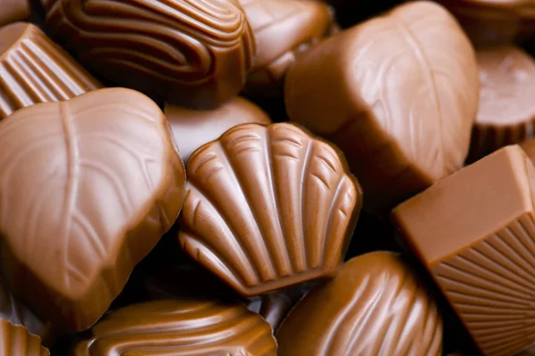 Praline al cioccolato, da vicino — Foto Stock