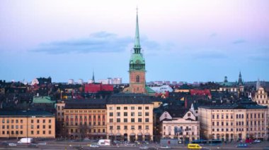 Stockholm şehir alacakaranlıkta 
