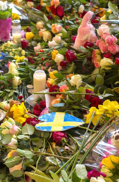 Floral Tributes in Stockholm — Stock Photo, Image