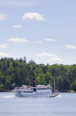Lake Maelaren üzerinde eski zaman vapur