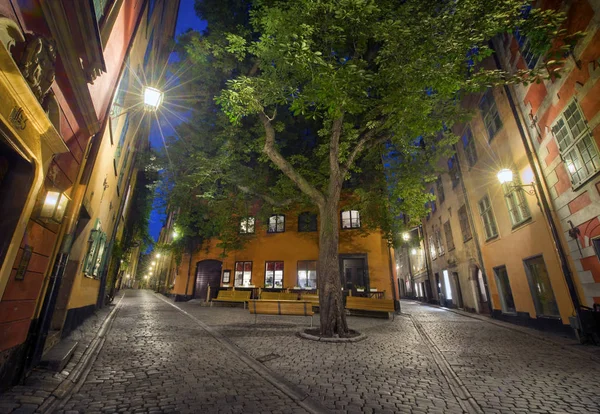 Rue de Stockholm la nuit — Photo