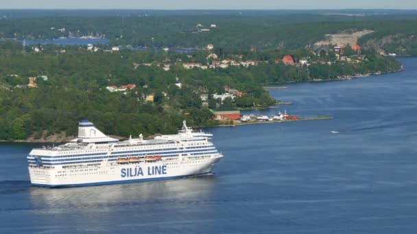 Σκάφος της γραμμής επιβατών σε Στοκχόλμη — Αρχείο Βίντεο