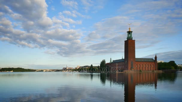 City hall of Stockholm — Stock Video