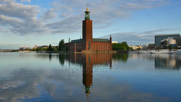 City hall of Stockholm — Stock Video