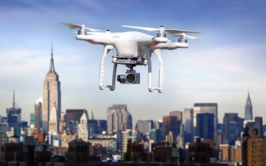 Quadrocopter, helikopter, uçak içinde hareket