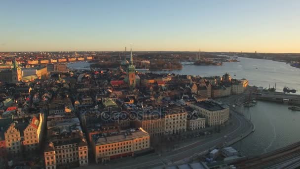 Flygfoto Över Stockholms Stad — Stockvideo