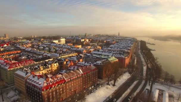 ストックホルム市の空撮 — ストック動画