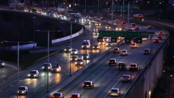 Estocolmo Cidade Noite Tráfego — Vídeo de Stock