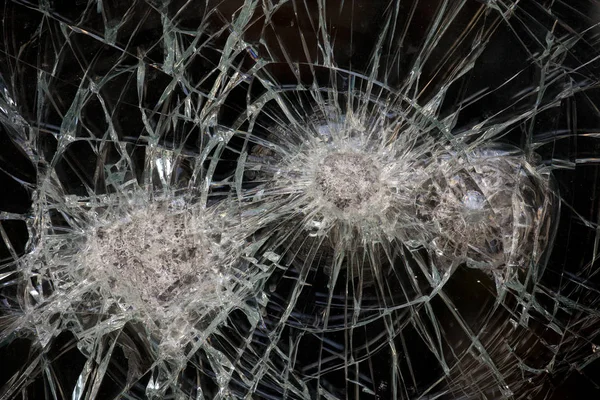 Gebroken glas, close up — Stockfoto