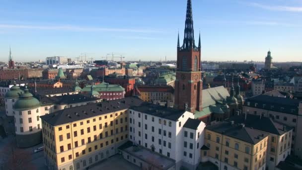 Stockholm Şehrinin Havadan Görünümü — Stok video