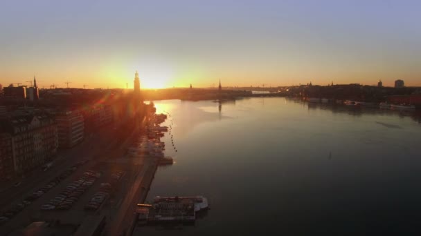 Vista Aerea Della Città Stoccolma — Video Stock