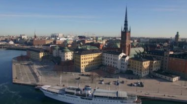 Stockholm şehrinin havadan görünümü