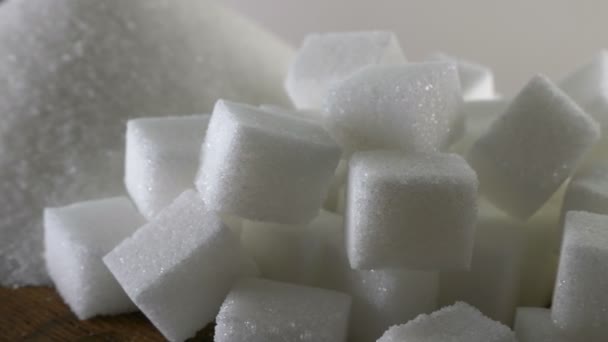 Sugar Cubes Close — Stock Video