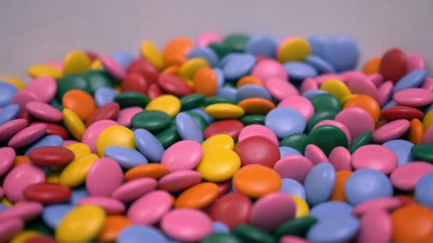 Kolorowe Cukierki Zbliżenie — Wideo stockowe