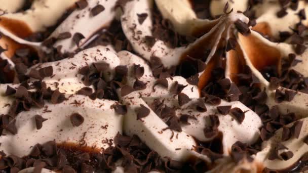 Délicieuse Glace Chocolat Pour Dessert — Video
