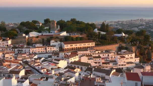 Mijas Dorf Andalusien Mit Weißen Häusern Spanien — Stockvideo