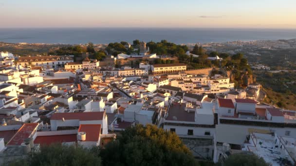 Χωριό Mijas Στην Ανδαλουσία Λευκά Σπίτια Ισπανία — Αρχείο Βίντεο