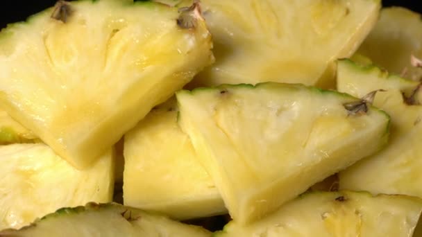 Abacaxi Fatiado Fruta Ananas — Vídeo de Stock