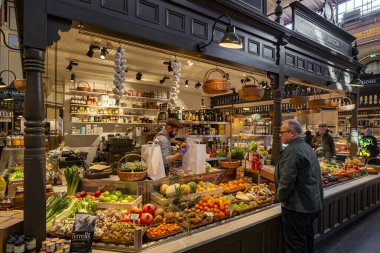 İsveç, Stockholm, Saluhall Pazar Salonu