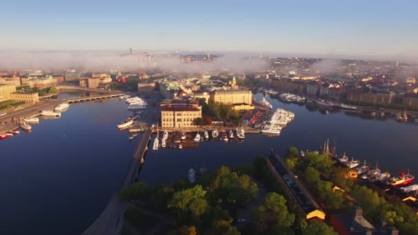 Vista Aérea Cidade Estocolmo — Vídeo de Stock