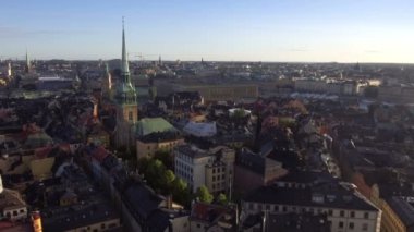 Stockholm şehrinin havadan görünümü