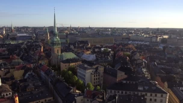 Luchtfoto Van Stockholm City — Stockvideo