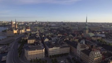 Stockholm şehrinin havadan görünümü