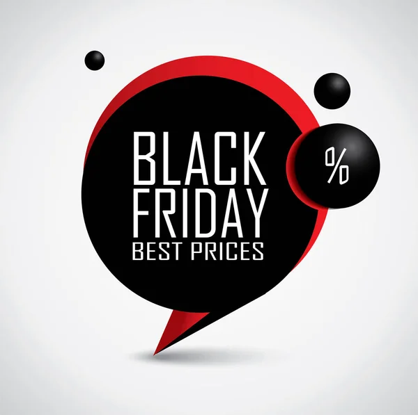 Black Friday venda banner - bolha de desconto em cores vibrantes — Vetor de Stock